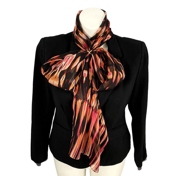 Versona Blazer Womens Size 16 Black Work Office Jacket Basic Minimalist Corpcore - Picture 13 of 16